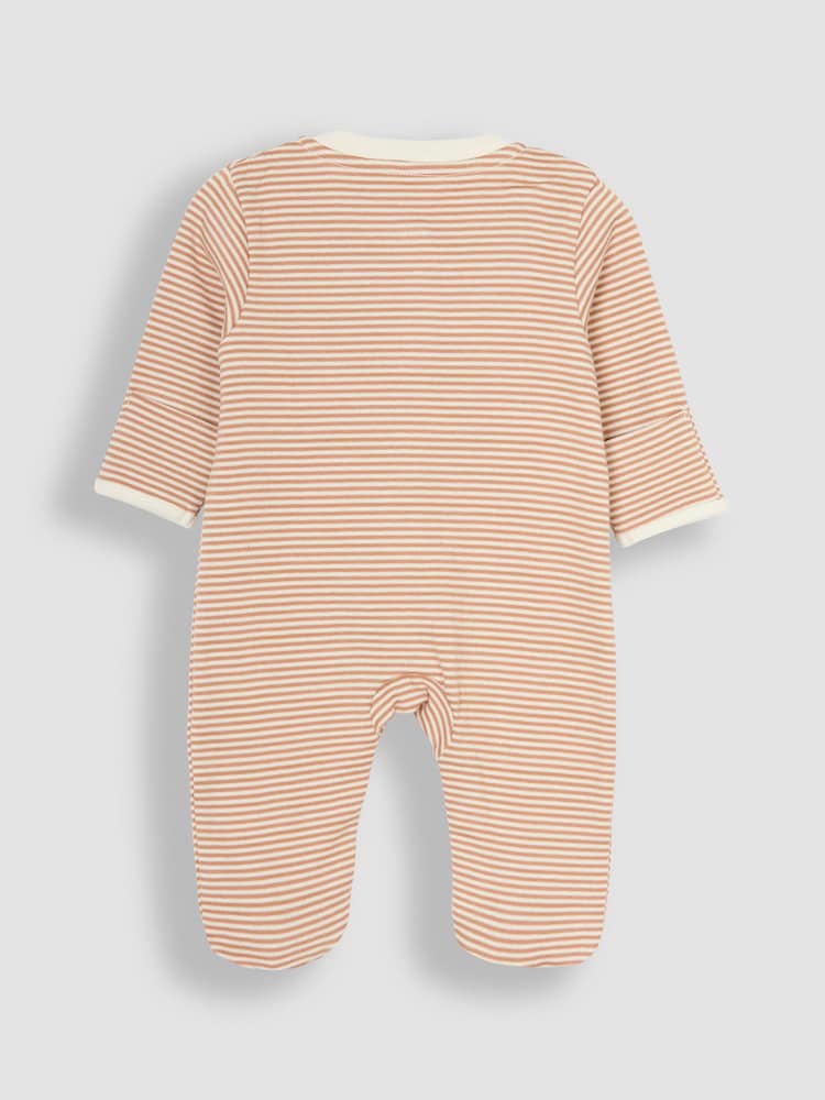 Natur/Creme - Jojo Maman Bébé – Schlafanzüge aus Baumwolle mit Tiermotiv und Füßen, 3er-Pack - Bild 7 von 7