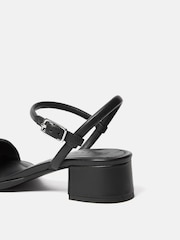 Jigsaw Black Leather Adel Heeled Sandals - Image 2 of 4