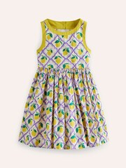 Boden Purple 100% Cotton Back Detail Lemon Dress - Image 2 of 4