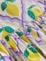 Boden Purple 100% Cotton Back Detail Lemon Dress - Image 4 of 4