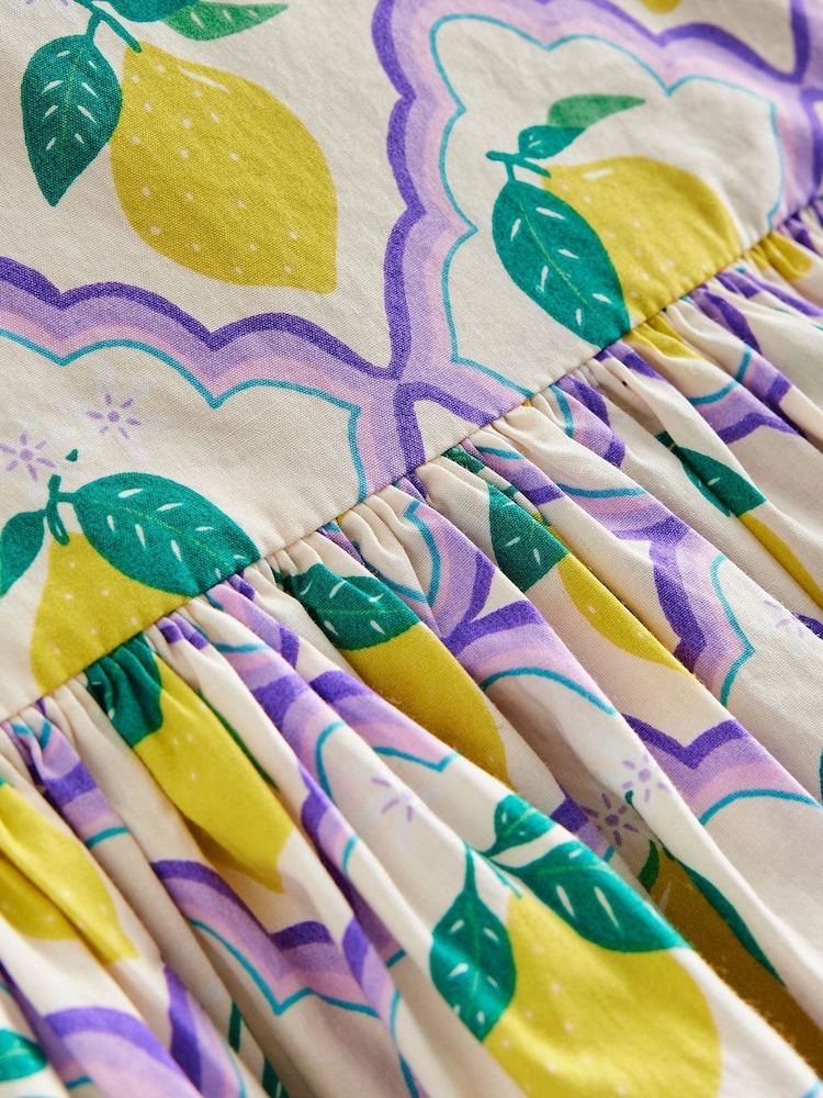 Boden Purple 100% Cotton Back Detail Lemon Dress - Image 4 of 4