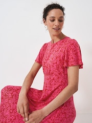 Crew Clothing Jenna Printed Scoop Neck Jersey Dress - Image 3 of 6
