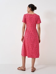 Crew Clothing Jenna Printed Scoop Neck Jersey Dress - Image 5 of 6