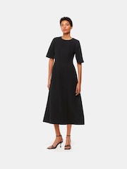 Whistles Veda Linen Blend Black Dress - Image 1 of 5