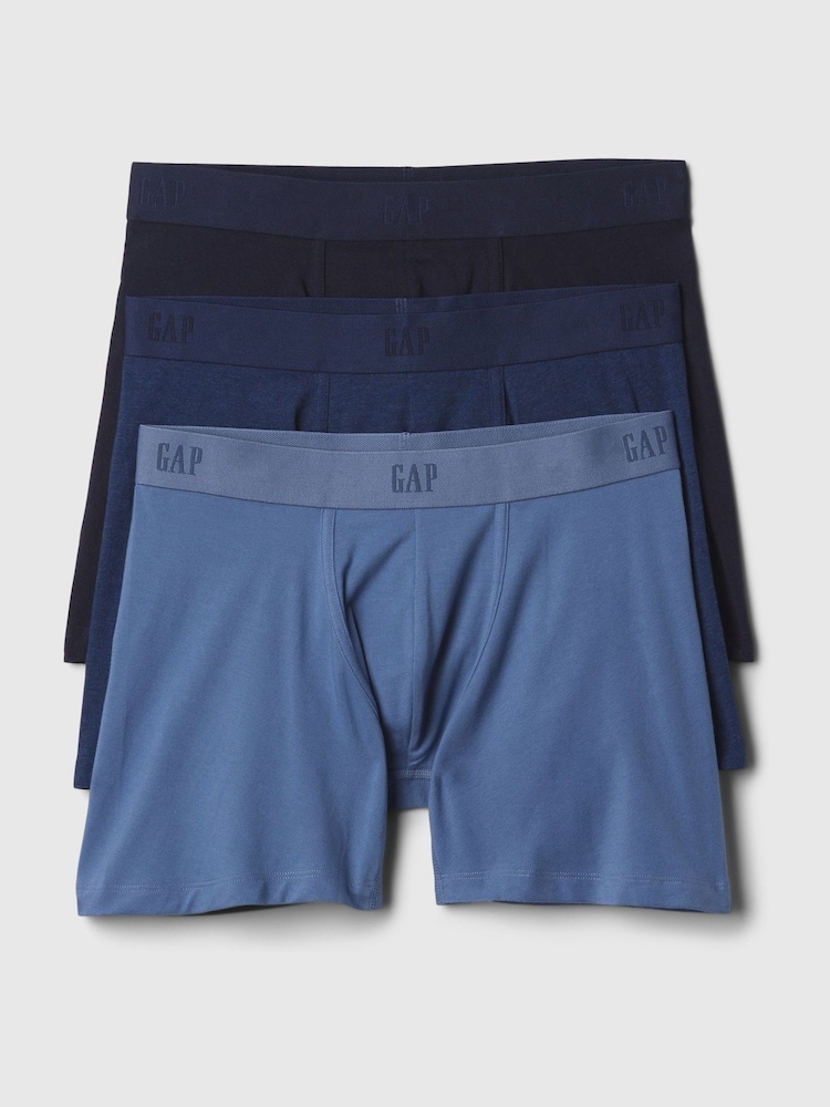 Набор из хлопковых боксеров с логотипом Gap 3 - Изображение 1 из 1