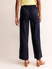 Boden Blue 100% Cotton Hampstead Linen Trousers - Image 3 of 5