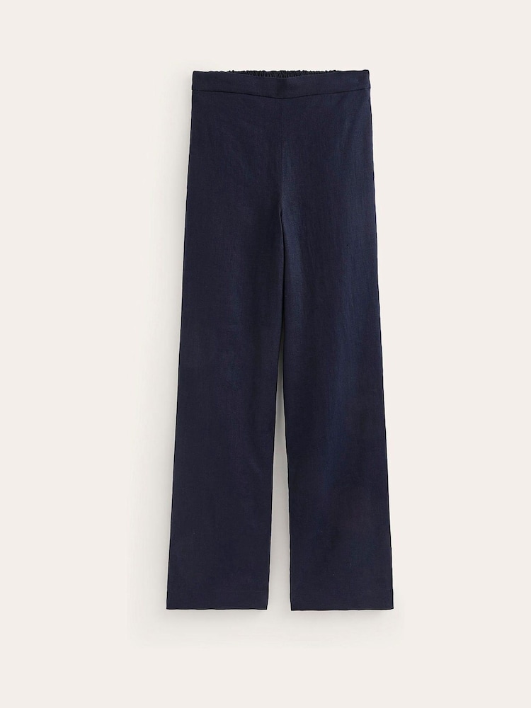 Boden Blue 100% Cotton Hampstead Linen Trousers - Image 5 of 5