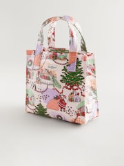 Cath Kidston Christmas 100% Cotton Small Coated Bookbag - Image 1 of 7