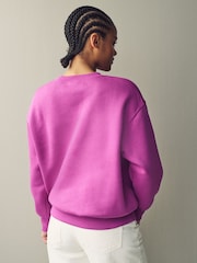 Nike Purple Oversized Mini Swoosh Sweatshirt - Image 3 of 8