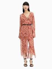 AllSaints Red Liana Waimea Dress - Image 1 of 6
