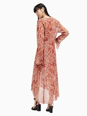 AllSaints Red Liana Waimea Dress - Image 2 of 6