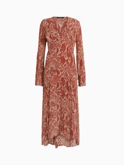 AllSaints Red Liana Waimea Dress - Image 6 of 6