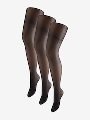Wolford Black Satin Touch 20 Denier Tights 3 Pack - Image 1 of 2