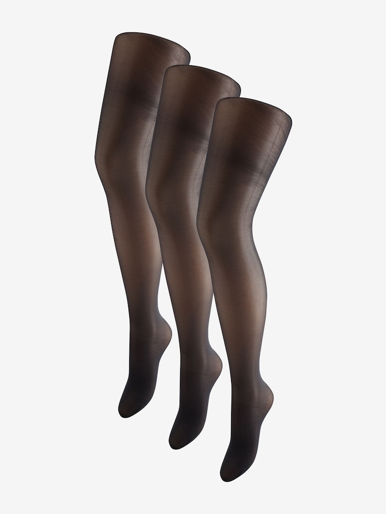 Wolford Black Satin Touch 20 Denier Tights 3 Pack - Image 1 of 2