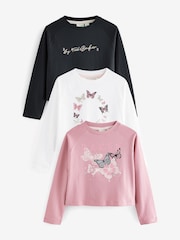 Baker by Ted Baker več potiskom dolg rokav; z dolgimi rokavi 100% bombažna majica 3 pak - Slika 1 iz 10