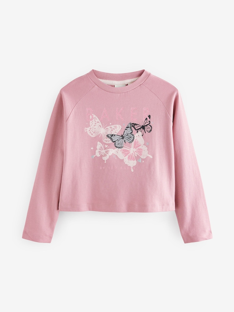Baker by Ted Baker več potiskom dolg rokav; z dolgimi rokavi 100% bombažna majica 3 pak - Slika 2 iz 10