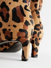 Leopard Leather Forever Comfort® Knee High Skinny Heeled Boots - Image 9 of 11