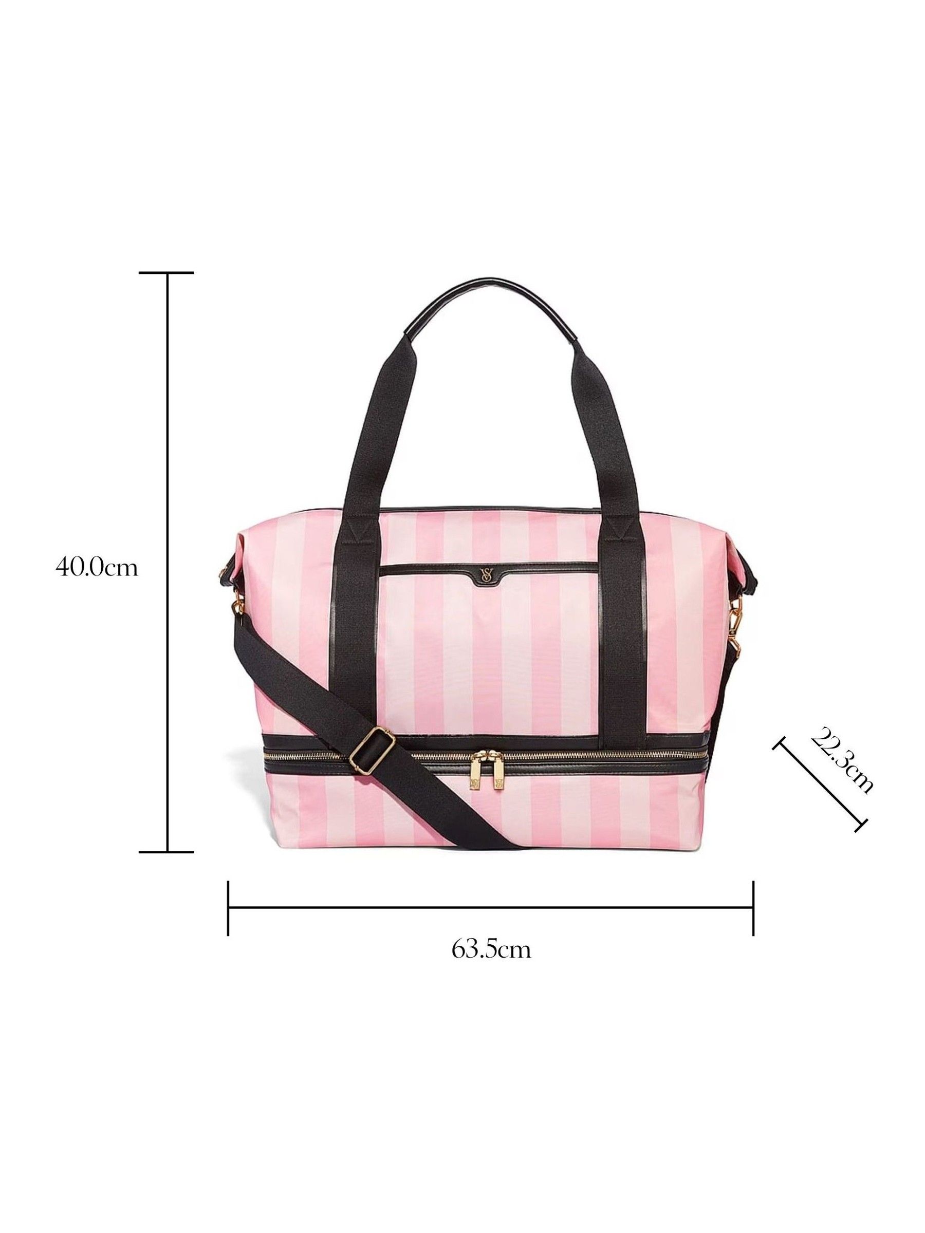 Buy Victoria s Secret Iconic Stripe Pink The VS Getaway Weekender Bag from the Next UK online shop