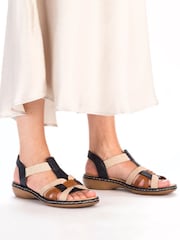Rieker Womens Elastic Stretch Sandals - Image 10 of 10