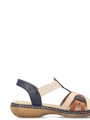 Rieker Womens Elastic Stretch Sandals - Image 2 of 10