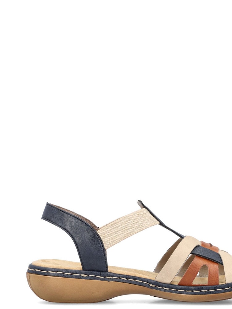 Rieker Womens Elastic Stretch Sandals - Image 2 of 10