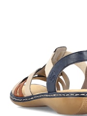 Rieker Womens Elastic Stretch Sandals - Image 3 of 10