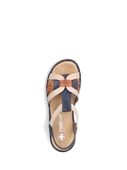 Rieker Womens Elastic Stretch Sandals - Image 4 of 10