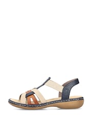 Rieker Womens Elastic Stretch Sandals - Image 5 of 10