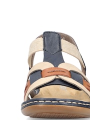 Rieker Womens Elastic Stretch Sandals - Image 6 of 10