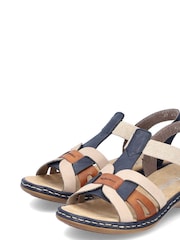 Rieker Womens Elastic Stretch Sandals - Image 8 of 10