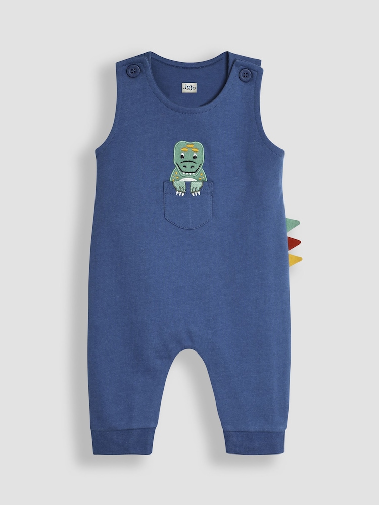 JoJo Maman Bébé Appliqué Pocket Dungarees and Top Set - Изображение 2 из 6