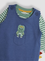 JoJo Maman Bébé Appliqué Pocket Dungarees and Top Set - Изображение 6 из 6