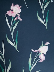 Laura Ashley Hawling Irises Midnight Seaspray Navy Nordan Armless Accent Chair - Image 10 of 10