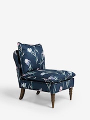Laura Ashley Hawling Irises Midnight Seaspray Navy Nordan Armless Accent Chair - Image 5 of 10