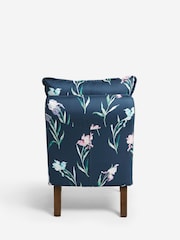 Laura Ashley Hawling Irises Midnight Seaspray Navy Nordan Armless Accent Chair - Image 8 of 10