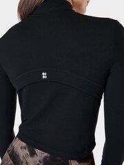 Sweaty Betty Black Super Soft Half Zip Sweat Top - Image 6 of 7