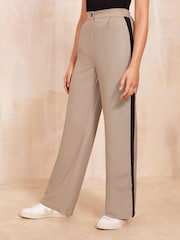 Friends Like These Brown Tailored Check Side Stripe Trouser - Image 1 of 4