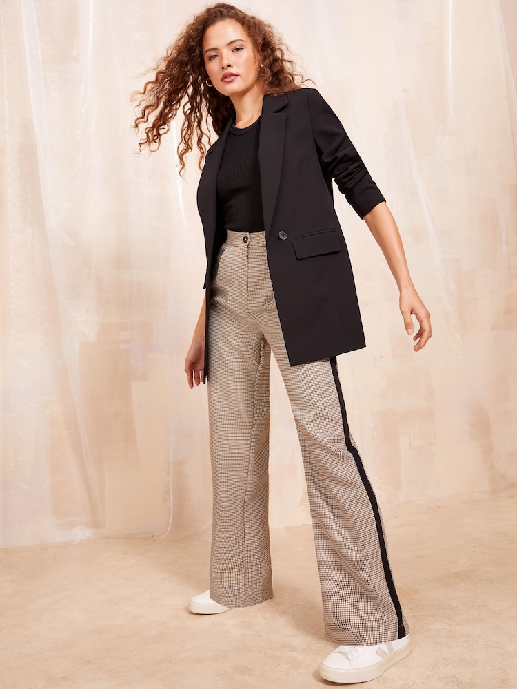 Friends Like These Brown Tailored Check Side Stripe Trouser - Image 2 of 4