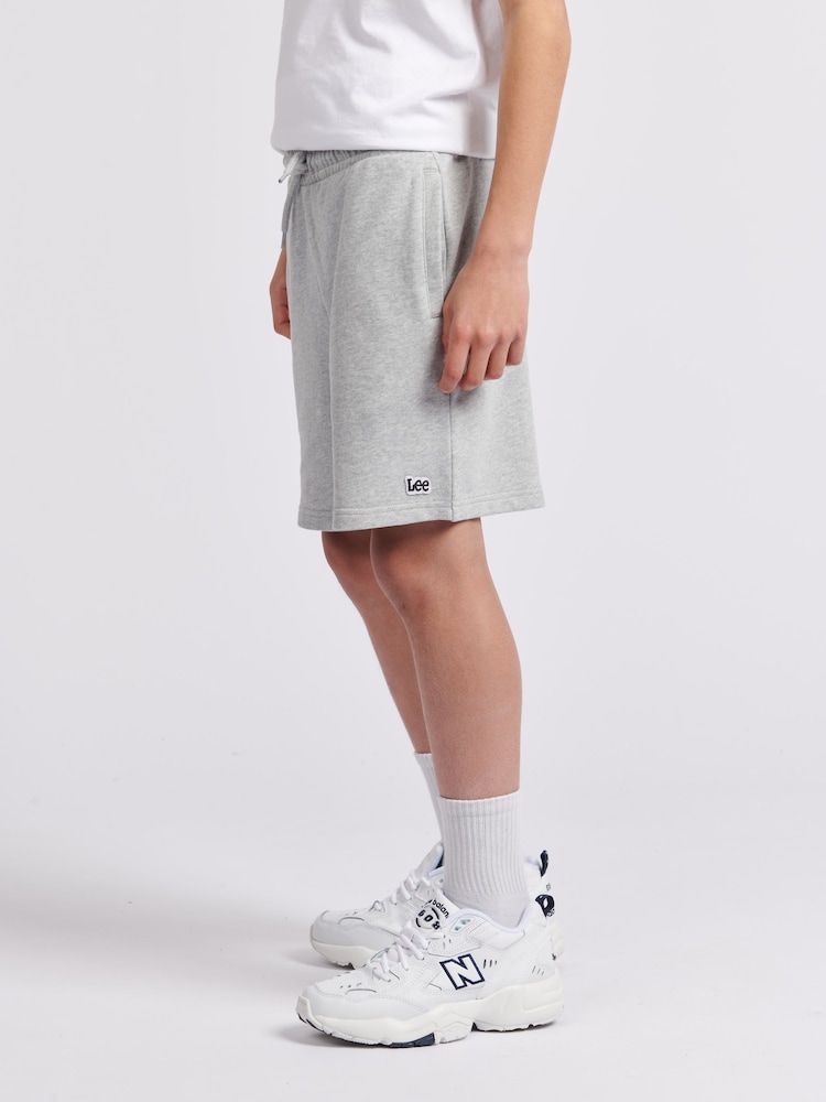 Lee Grey Boys 100% Cotton Badge Shorts - Image 5 of 5