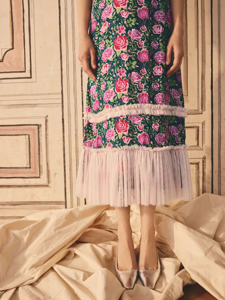 Cath Kidston Green Roses Tea Dress - Image 4 of 8