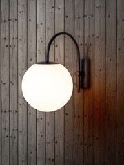 Houseof. Charcoal Grey Hanging Globe Outdoor Wall Light - Image 4 of 6