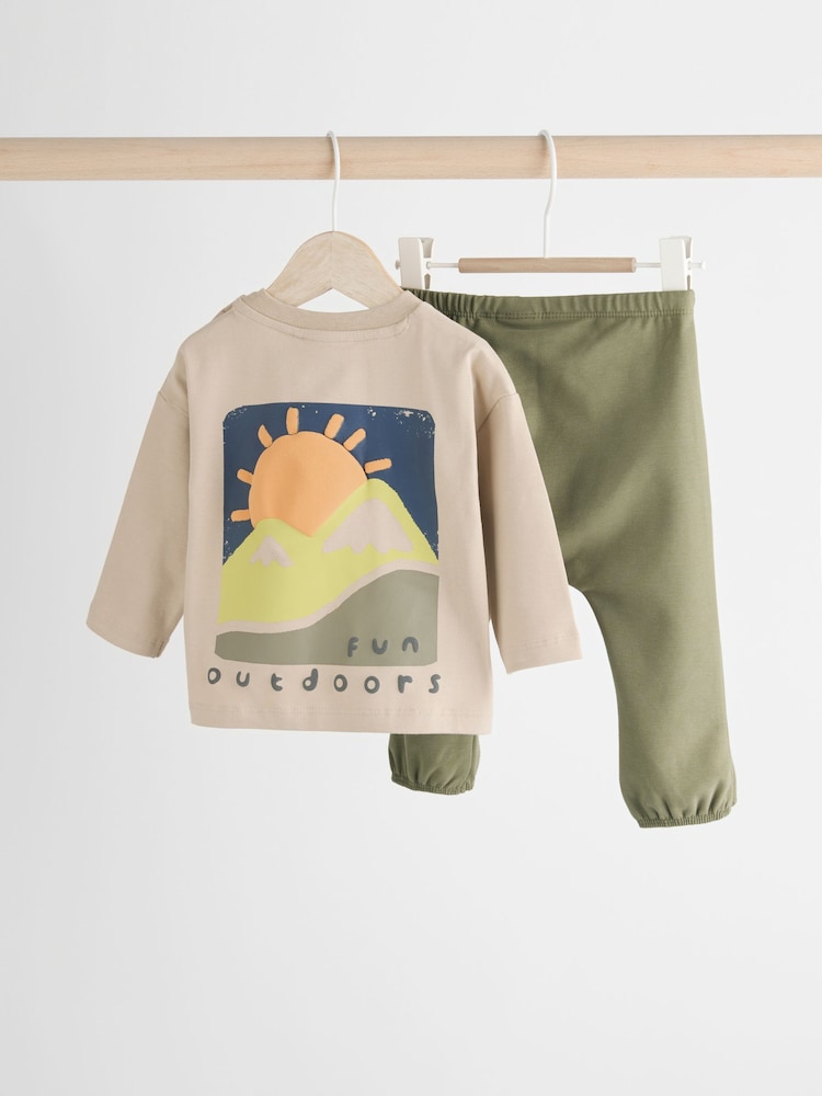Neutral Baby Top And Leggings Set - Image 2 of 12