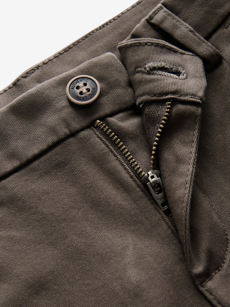 Chocolate Brown Skinny Fit Stretch Chino Trousers (3-17yrs) - Image 3 of 5