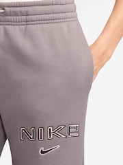 Nike Lilac Purple Phoenix Fleece Mid-Rise Logo Joggers - Image 3 of 3