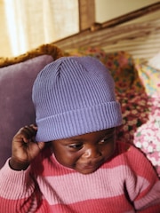 Purple Baby Beanie Hat (0mths-2yrs) - Image 2 of 4