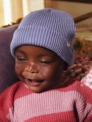 Purple Baby Beanie Hat (0mths-2yrs) - Image 3 of 4