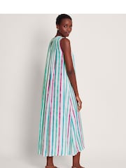 Monsoon Natural Sally Stripe Dress - Image 2 of 5