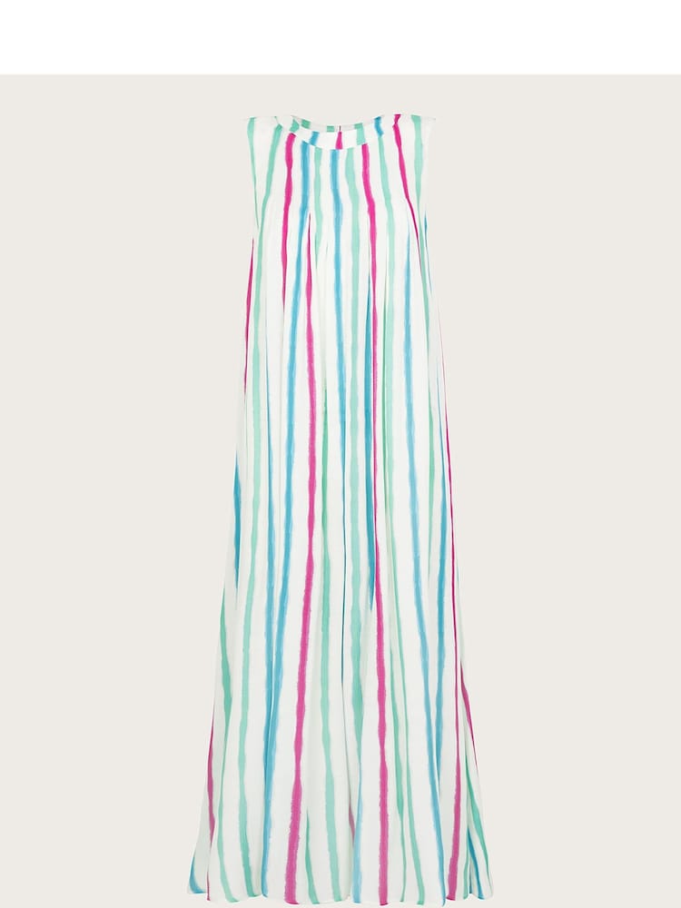 Monsoon Natural Sally Stripe Dress - Image 5 of 5