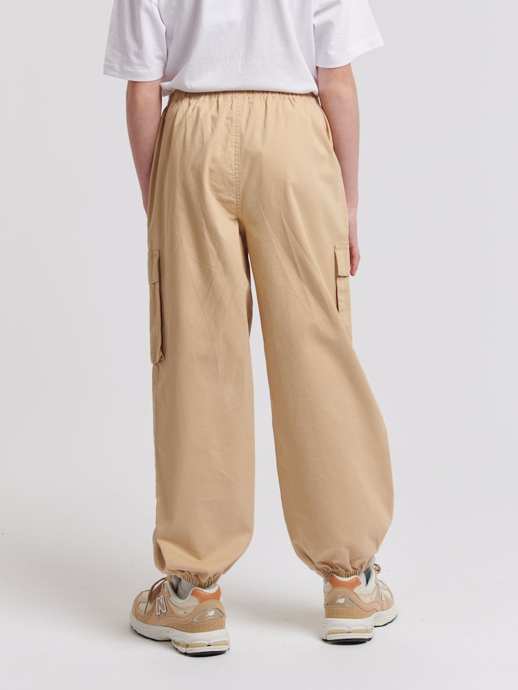 Pantaloni Jack Wills Larg Fit Fete Parachute 100% Bumbac - Image 4 of 9