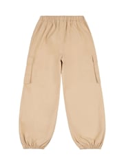 Jack Wills Brown Loose Fit Girls Parachute 100% Cotton Trousers - Image 7 of 9